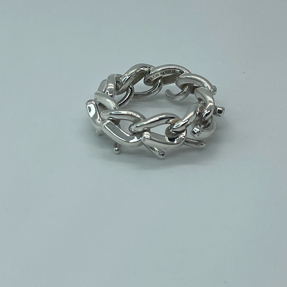 Tiffany & Co. Silver Link Ring - Picture 3 of 16